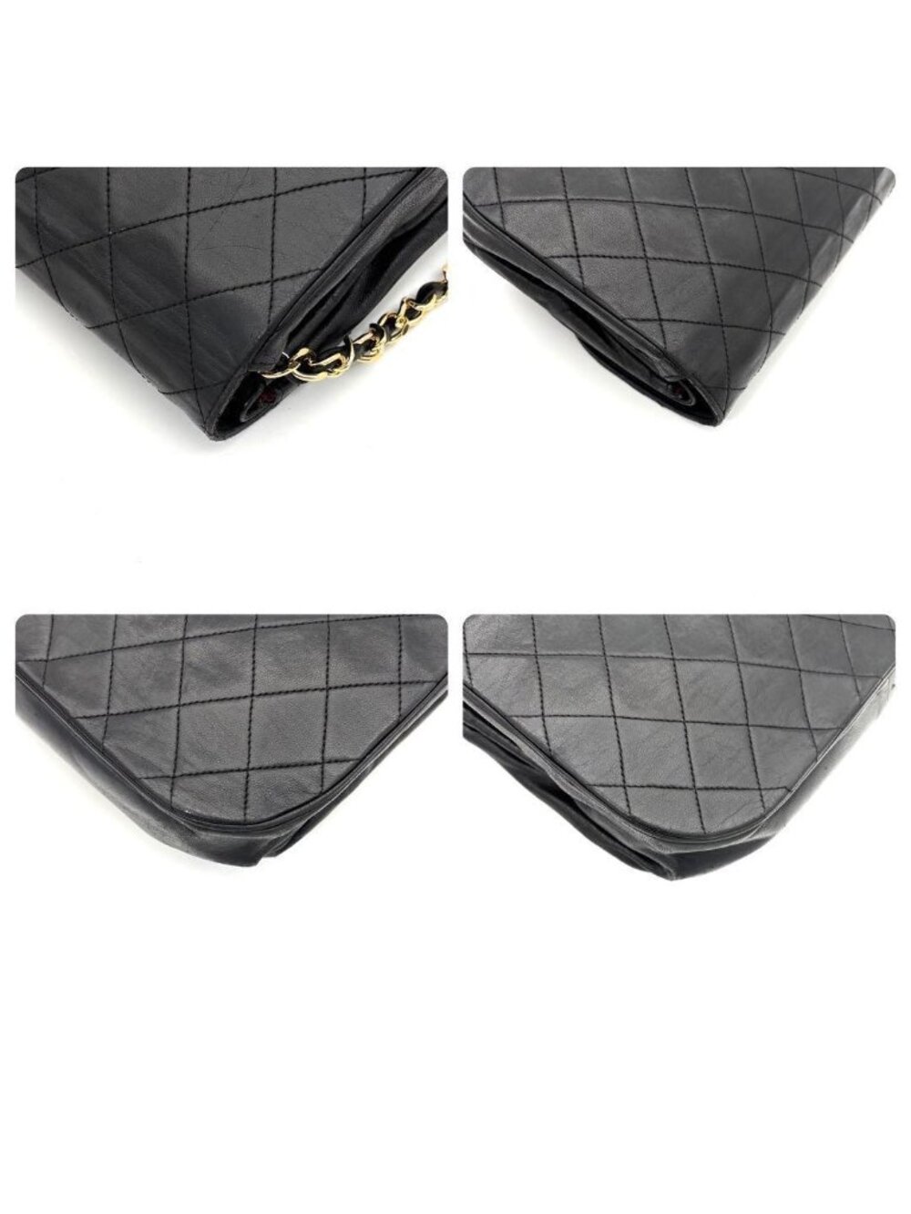 Chanel Quilted Chain Shoulder Bag Black Lambskin - Picture 10 of 13